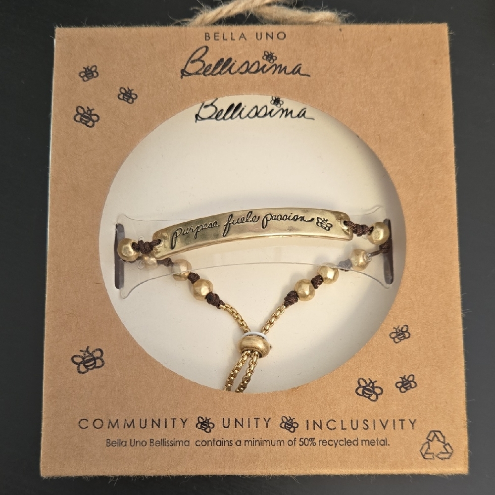 Bella Uno Bellissima Gold and Brown Bracelet